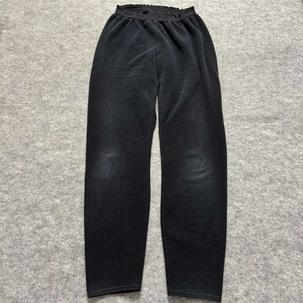 Vtg Patagonia Capiline Baselayer Pants Large Black Fleece USA Hiking Outdoor *